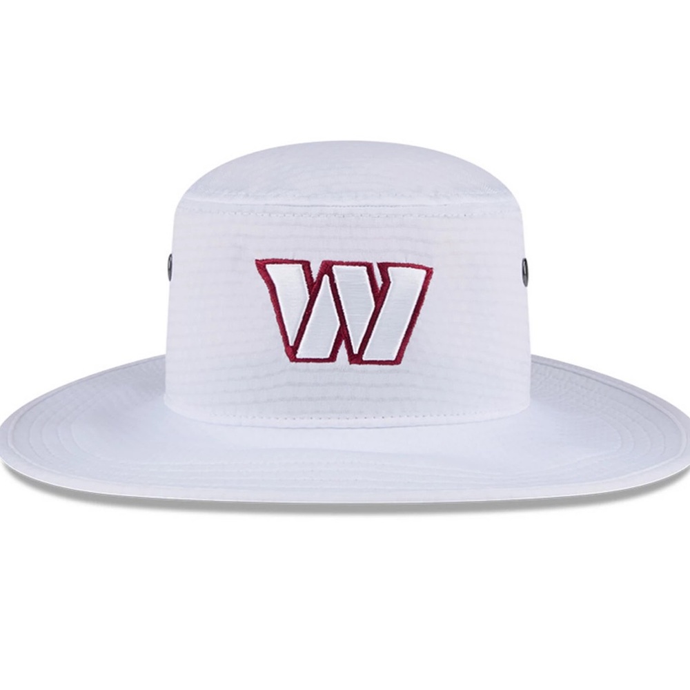 Men's New Era White Washington Commanders 2024 NFL Training Camp Bucket Hat